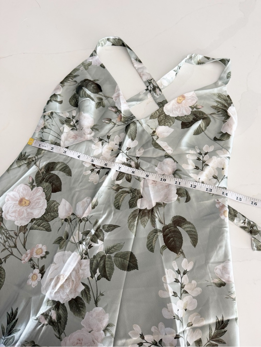 Show Me Your MuMu Anderson Satin Maxi Dress in Secret Garden Sz S $178 NEW - Picture 9 of 9